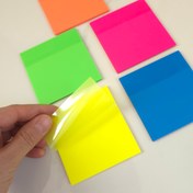 تصویر استیک نوت شفاف مربع چسبدار 