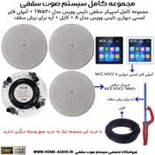 تصویر اسپیکر سقفی نایس وویس مدل TW530 با آمپلی فایر لمسی دیواری 