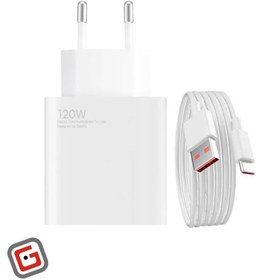 تصویر شارژر دیواری 120 وات شیائومی همراه با کابل تبدیل USB-C Xiaomi 120W Power Adapter + Type-C Data Cable