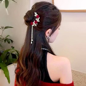 تصویر کانزاشی دوشاخه گل مخملی 