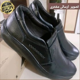 تصویر کفش چرم طبیعی گاوی طبی مردانه تکسایز 41 زیره پیو بادوام و با قالب استاندارد با ارسال رایگان ا 