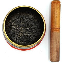 تصویر کاسه تبتی پنج بودا مشکی سایز 10 کد 110010 