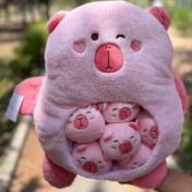 تصویر عروسک خوک بالشتی بچه دار 