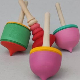 تصویر فرفره چوبی رنگی 112 