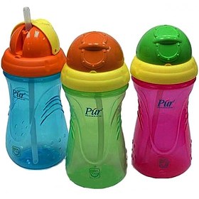 تصویر لیوان نوشیدنی اسپرت نی دار و ضدچکه کودک پیور Pur 