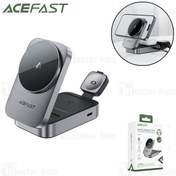 تصویر استند و شارژر وایرلس اپل مدل E22 با قابلیت شارژ اپل واچ 