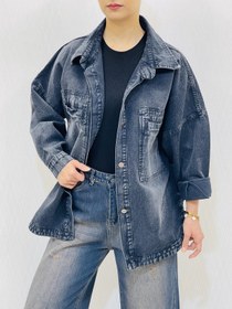 تصویر کت جین بلند قواره دار زنانه 