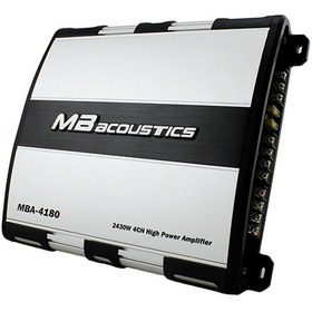 تصویر آمپلی فایر ام بی آکوستیک مدل MBA-4180 ا MB Acoustics MBA-4180 Car Amplifier MB Acoustics MBA-4180 Car Amplifier