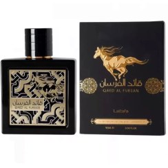تصویر عطر ادوپرفیوم لطافه مدل قائد الفرسان رایحه شیرین و خنک 