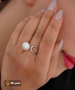 تصویر خرید و قیمت انگشتر نقره مروارید زنانه مستر طلا کدMo10 