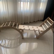 تصویر ست ارکوپیکلر و سرسره نردبان چوبی 