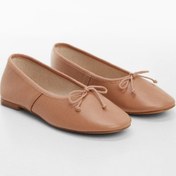 تصویر بابت MANGO اورجینال زنانه مانگو 67012536 Leather ballet flats with tie detail 