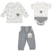 تصویر ست نوزادی سپیدپوش مدل بره سایز ۰ تا ۳ ماه 