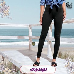 تصویر لگینگ زنانه اسمارا رنگ مشکی سایز 40-42 مدل 2 جیب 