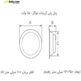 تصویر پنل ال ای دی 15 وات بروکس مدل GP-Bi - یک سال ضمانت تعویض بی قید و شرط بروکس از تاریخ خرید, آفتابی 