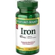 تصویر قرص آهن نیچرز بونتی ۶۵ میلی گرم100 عددی Iron plus Nature’s Bounty Nature’s Bounty Iron