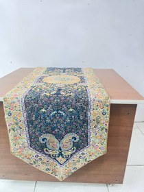 تصویر رومیزی رانر ابریشمی گل برجسته افشار 