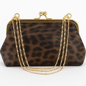 تصویر کیف زنانه مجلسی مدل پلنگی Women's leopard-print evening bag