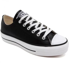 تصویر کانورس پلتفرم بدون ساق ویتنام اصل Platform converse low top black