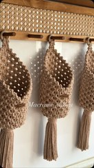 تصویر آویزگلدان مکرومه 