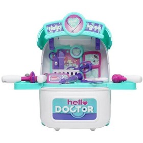 تصویر ست اسباب بازی تجهیزات دکتری مدل چمدانی چرخ دار Doctor Play Set 