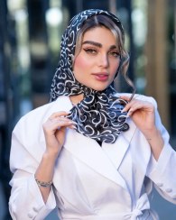 تصویر مینی اسکارف مجلسی حریر شاین - مناسب برای استایل شب، میهمانی و روزمره 