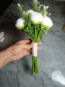 تصویر دسته گل پیونی ۱۰ شاخه 