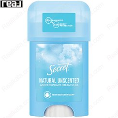 تصویر مام کرمی زنانه مدل Natural Unscented حجم 40میل سکرت Secret Natural Unscented Antiperspirant Cream Stick 40ml