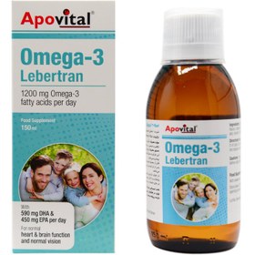 تصویر شربت امگا3 آپوویتال 150 میلی لیتر Syrup Omega 3 Apovital 150 ml