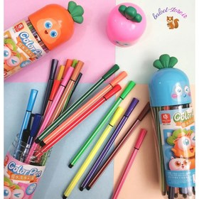 تصویر ماژیک 12 رنگ طرح هویج 