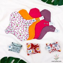 تصویر پد روزانه پارچه ای نخی سایز یک 