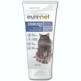 تصویر خمیر مالت مخصوص گربه عقیم شده یوروپت 100 گرم Europet Sterilised For Cat 100g