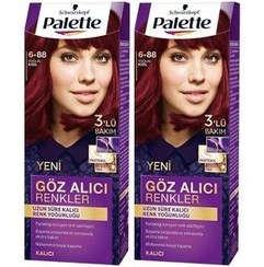 تصویر رنگ مو های چشم نواز 6 88 قرمز شدید Palette 