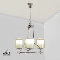 تصویر لوستر سقفی ۳ شعله شب تاب مدل مارپیچ فلزی 