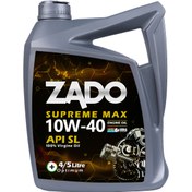 تصویر روغن موتور خودرو زادو مدل SAE 10W40-SL حجم 4.5 لیتر اورجینال ZADO car Engine oil model SAE 10W-40-SL volume 4.5 liters