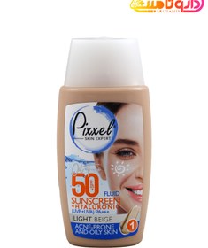 تصویر کرم ضد آفتاب رنگ بژ روشن پیکسل پوست چرب حجم 50 میل Pixxle Sunscreen Cream For Acne Prone And Oily Skin 50ml