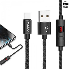 تصویر کابل تایمردار میکرو یو اس بی Yesido CA46 1.2m YESIDO CA46 MICROUSB TO USB 1.2M CABLE