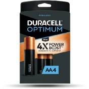تصویر باتری قلمی آلکالاین دوراسل مدل Optimum بسته 4 عددی 