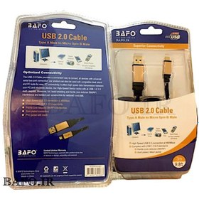 تصویر کابل تبدیل USB2.0 به Micro گلد متال بافو 3 متر 