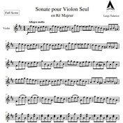 تصویر نت ویالن Sonate pour Violin 