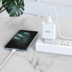 تصویر شارژر 10 وات هوکو مدل C81A به همراه کابل HOCO C81A Asombroso wall charger set with cable for