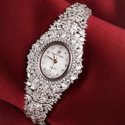 تصویر ساعت نقره جواهری زنانه برند royal crowm کد W1R1 