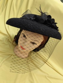 تصویر کلاه آیدا سایز بزرگ مشکی 