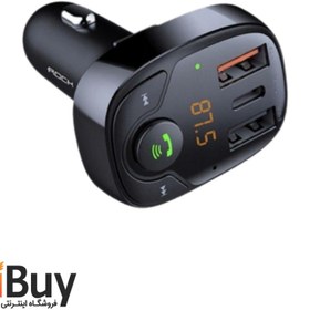 تصویر شارژر فندکی با قابلیت پخش موسیقی و تماس راک Rock B301 Bluetooth FM Transmitter Car Charger 