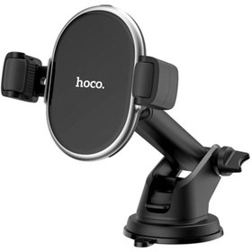 تصویر پایه نگهدارنده و شارژر وایرلس موبایل هوکو مدل S12 ریچ پاور Hoco S12 Rich Power Wireless Charger & Car Phone Holder