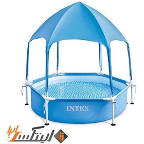 تصویر استخر فریمی پیش ساخته سایبان دار قطر 183 اینتکس intex 28209