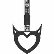 تصویر آویز آینه سوریکاوا خودرو طرح قلب شاخدار بزرگ 