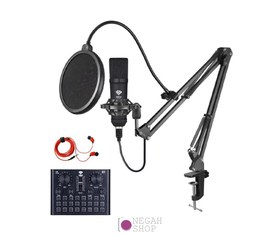 تصویر کیت میکروفن استودیویی جِم آدیو مدل GA-800 به همراه کارت صدا V8Plus Gem Audio GA-800 studio microphone kit with V8Plus sound card