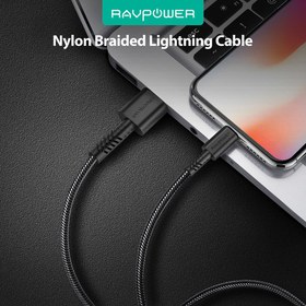 تصویر کابل 1.2 متری Lightning راوپاور RP-CB012 RAVPower RP-CB012 1.2m USB To Lightning Charging Cable