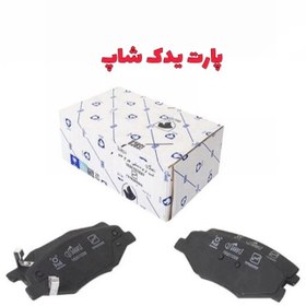 تصویر لنت ترمز جلو ایساکو مدل EF7-1620103597 مناسب برای سمند سورن EF7 Samand EF7 Samand Soren Isaco front wheel brake pads white box